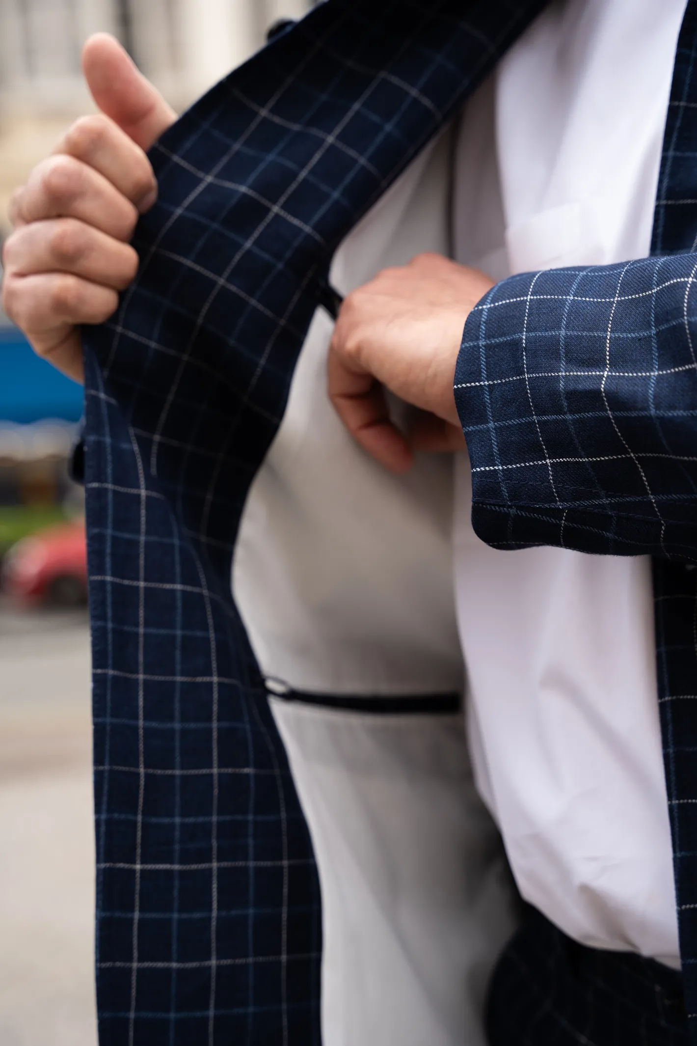 veste_tyrol_ajuste_en_toile_de_lin_et_laine__carreaux_british_blue_and_chalk_8.webp hollington Vestes & Manteaux*veste tyrol ajustée en toile de lin et laine à carreaux British blue and chalk