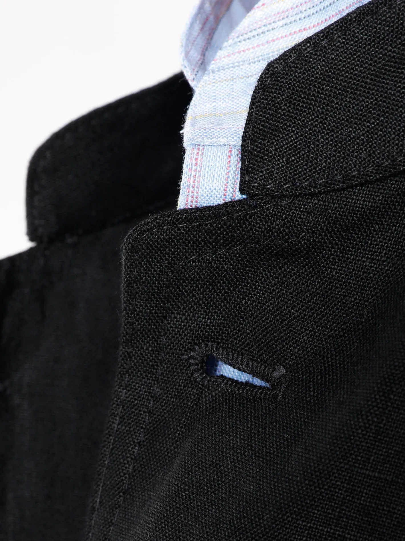 veste_tyrol_ajuste_en_toile_pur_lin_noir_trs_lgre_2.webp hollington Vestes & Manteaux*veste tyrol ajustée en toile pur lin noir très légère