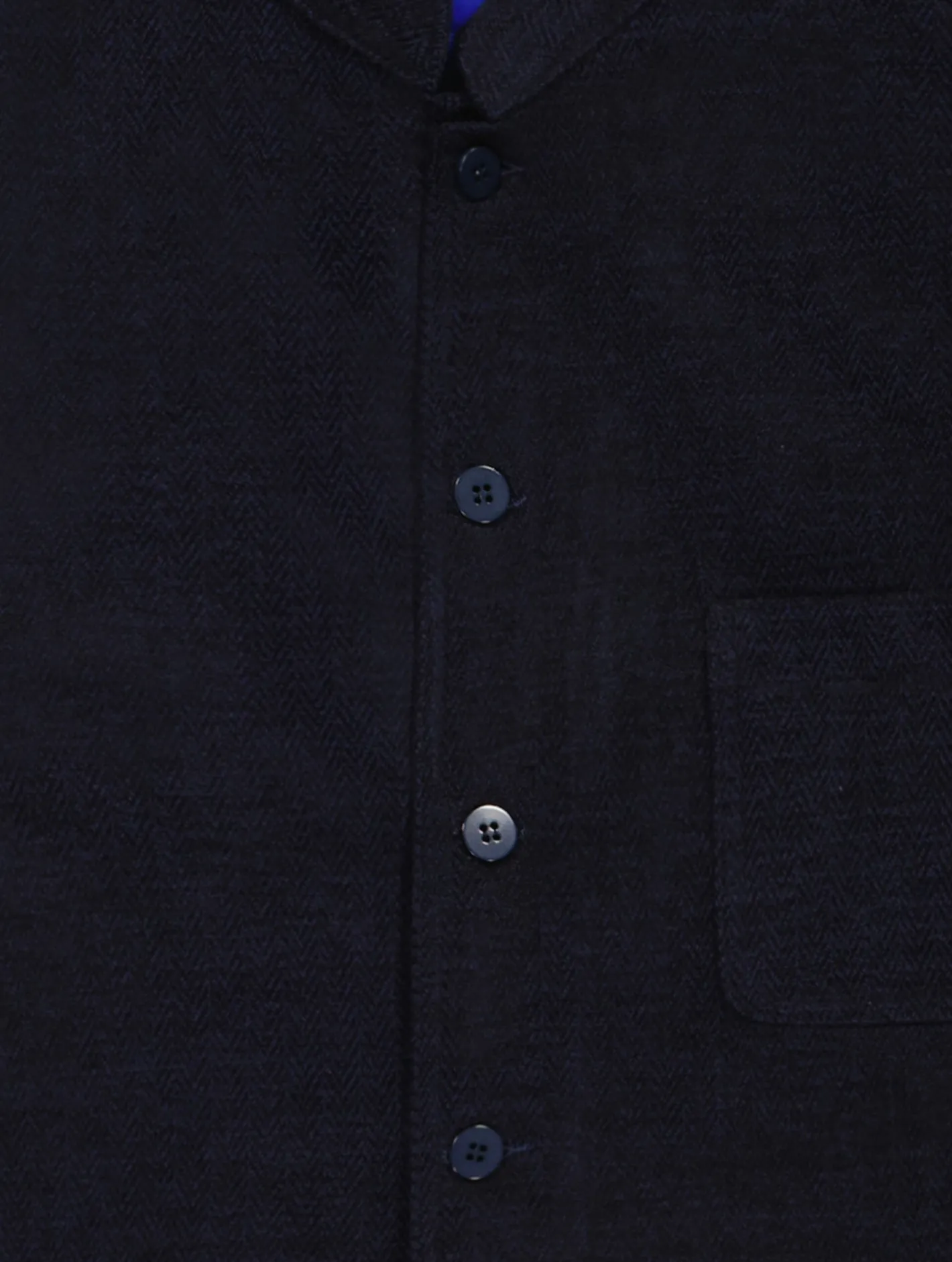 hollington Vestes & Manteaux*veste tyrol regular en chenille laine et coton à chevrons marine