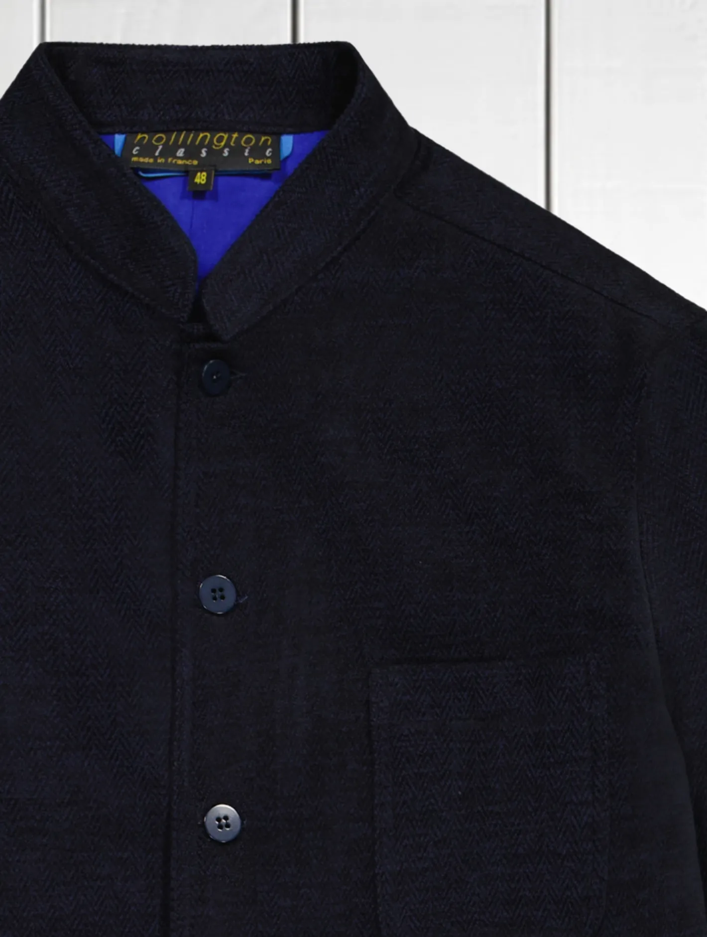 veste_tyrol_regular_en_chenille_laine_et_coton__chevrons_marine_2.webp hollington Vestes & Manteaux*veste tyrol regular en chenille laine et coton à chevrons marine