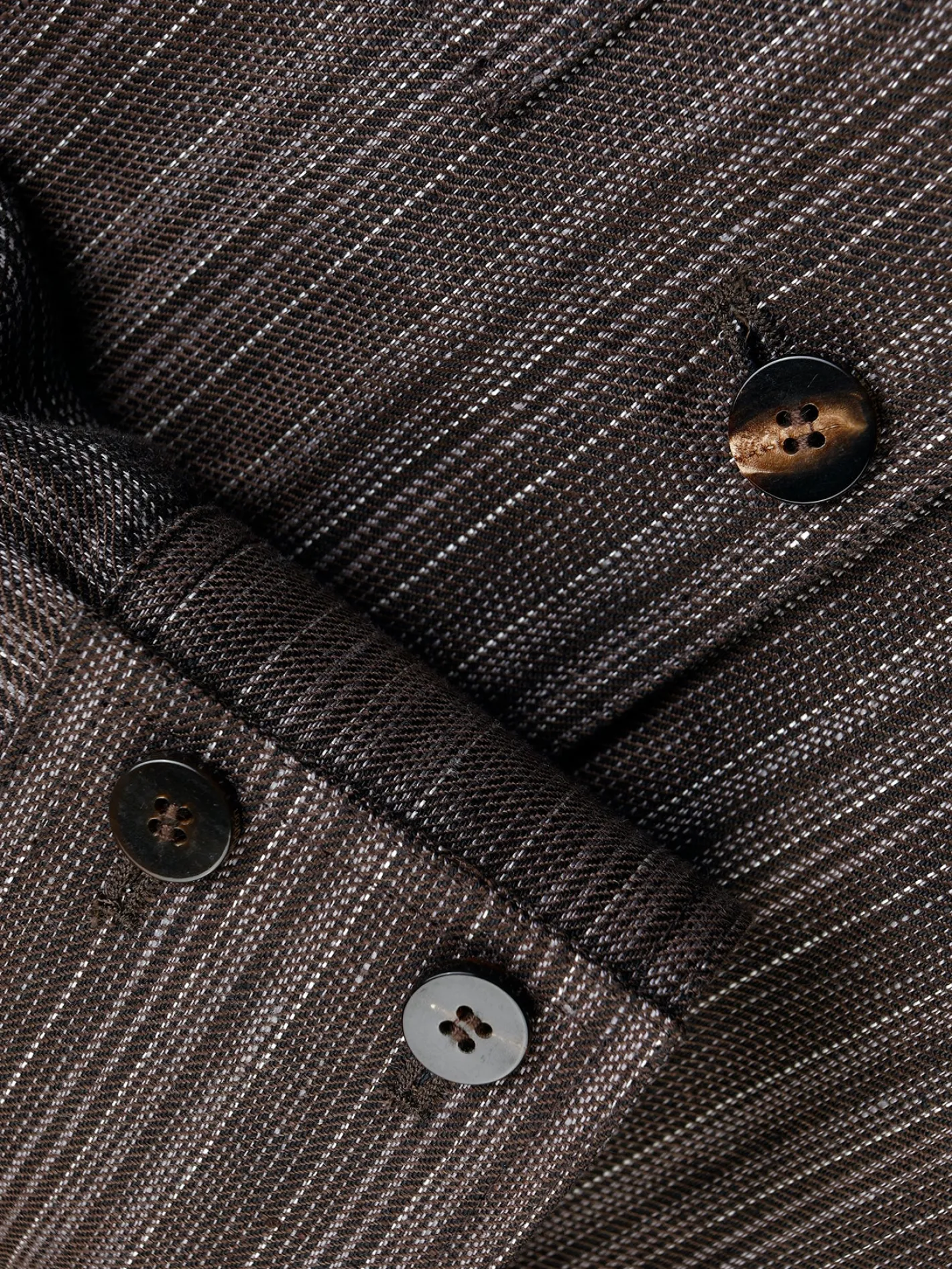 hollington Vestes & Manteaux*veste-chemise col mao en serge de lin écorse