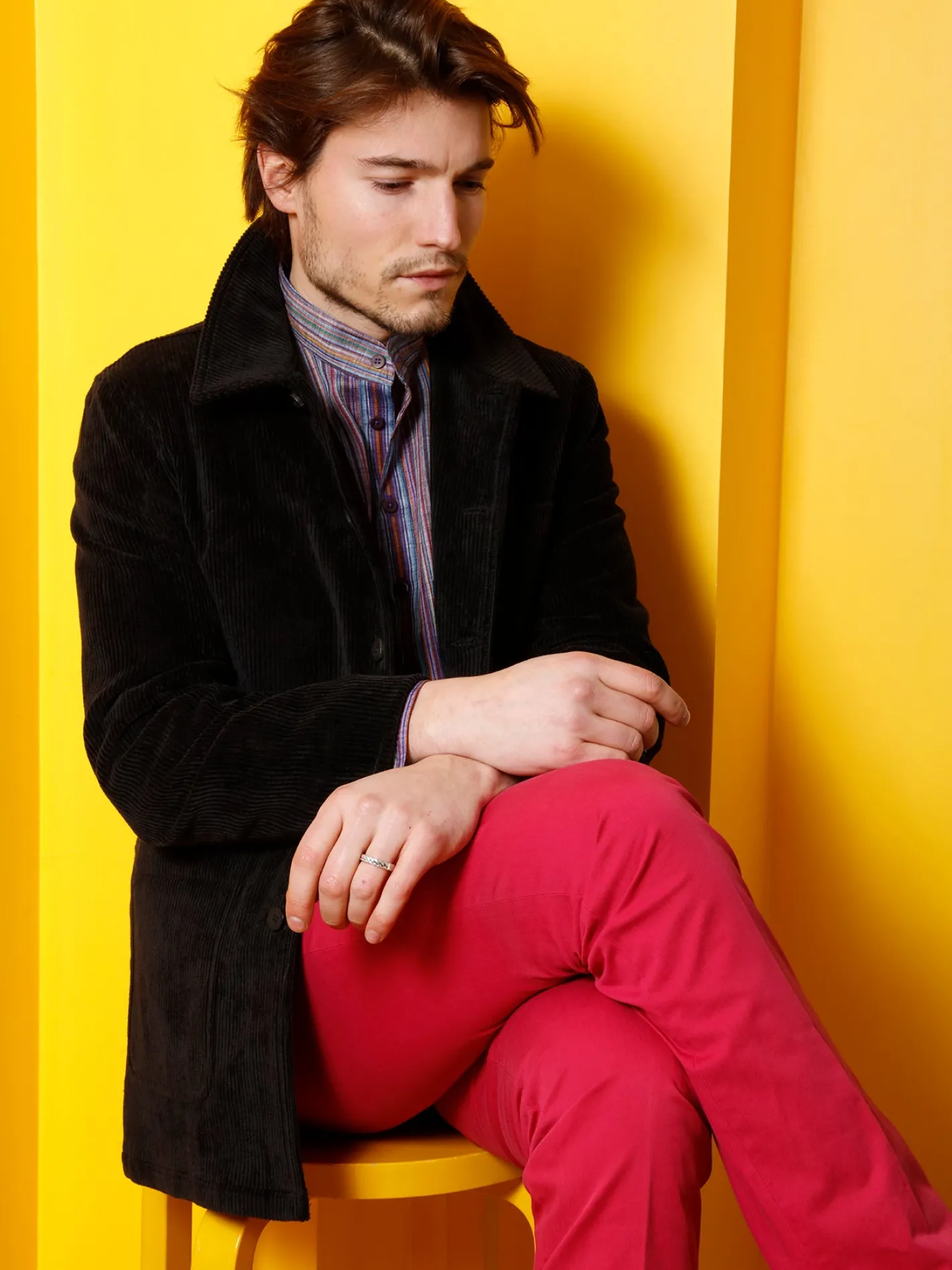 vestesligo__col_charpentier_en_velours_de_laine_noir_9.webp hollington Vestes & Manteaux*veste sligo à col charpentier en velours de laine noir